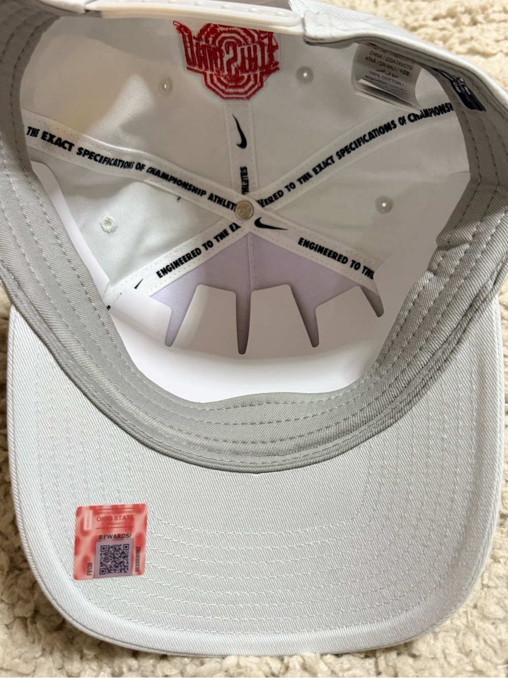 Nike Adult Ohio State Buckeyes Photon Dust 'Engineered For' Adjustable Hat M/L - Picture 8 of 8